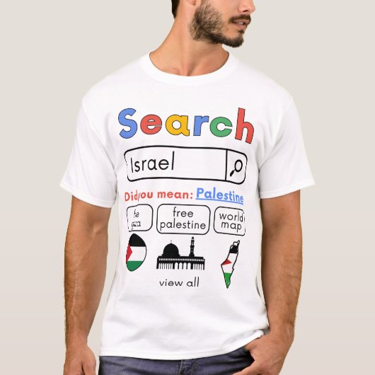 Bedoelde u Palestina - pro Palestine mars T-shirt (Voorkant)