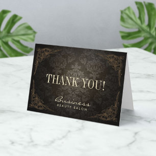 bedorven Damask Salon Business Dank u Bedankkaart