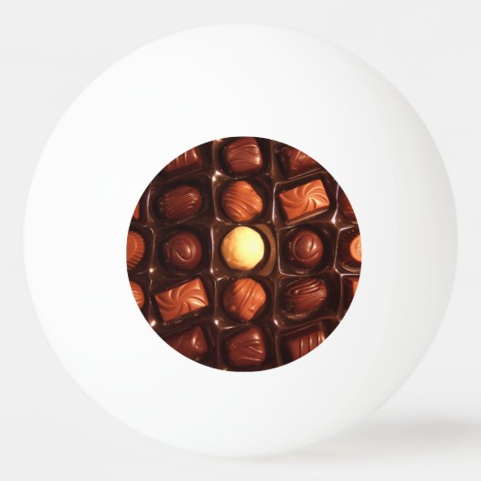 Bedorven doos chocolade pingpongballen (Voorkant)