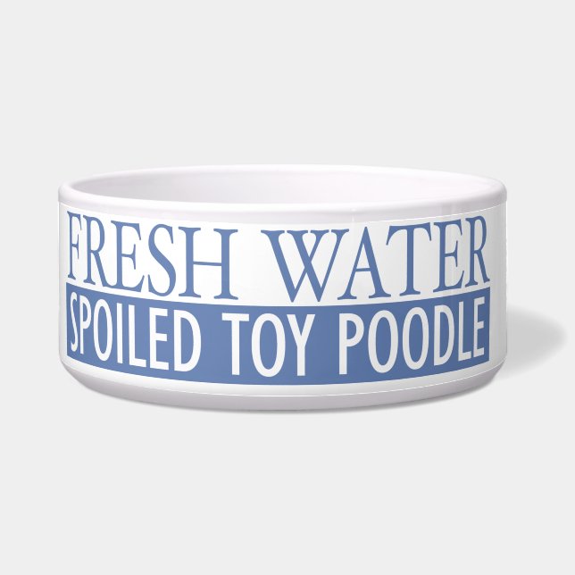 bedorven speelgoed poedel voerbakje (Voorkant)