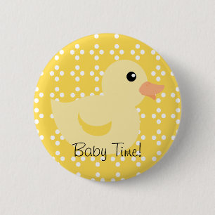 Bedotted Duck in Yellow Ronde Button 5,7 Cm