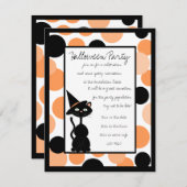 Bedotted Halloween Invites Kaart (Voorkant / Achterkant)