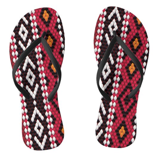 Bedouin Sadu Fabric Pattern Teenslippers (Voetbed)