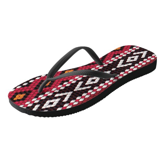 Bedouin Sadu Fabric Pattern Teenslippers (Schuin)