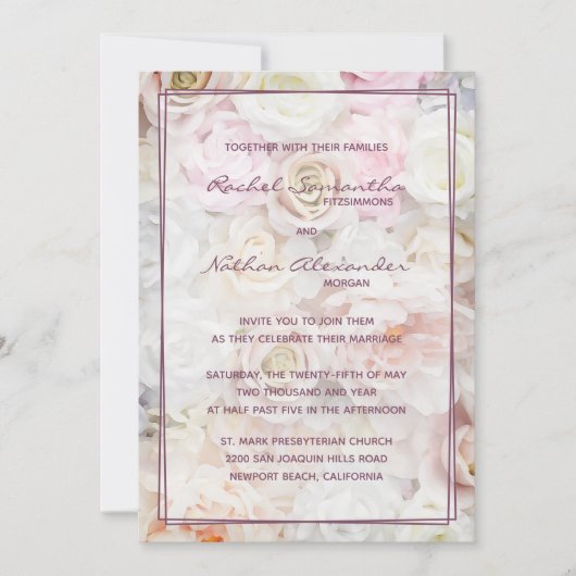 Bedrag van Bleke Rozen bruiloft (Voorkant)