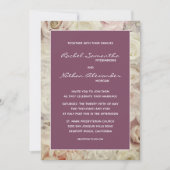 Bedrag van de Rozen en Amaranth Pink Wedding Invit (Voorkant)