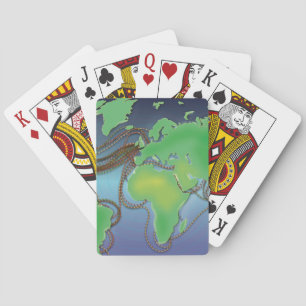 Bedragen van de wereld - Onderzeese kabels Speelkaarten