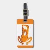 Bedreigd dier-ORANG-OETAN- Aap - Primaat Sinaasapp Bagagelabel (Voorkant verticaal)