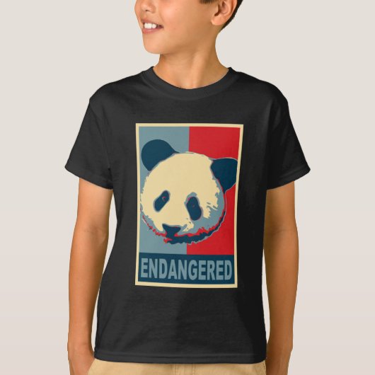 Bedreigd ontwerp van de Panda-Pop T-shirt (Voorkant)