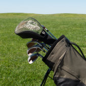 Bedreigde Amur Luipaard Foto Monogram Initiaal Golfheadcover (Insitu)