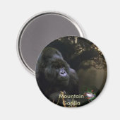 Bedreigde berggorilla & boomkikkerkunst magneet (Voorkant / Achterkant)