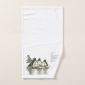 Bedreigde Pinguïns Hand geschilderde Print Handdoe Bad Handdoek (Handdoek)