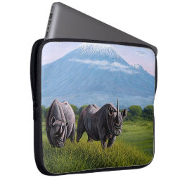 Bedreigde soort Rhinoceros Laptop Sleeve