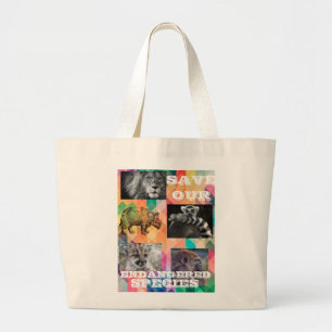 bedreigde soorten grote tote bag