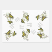Bedreigde Swallowtail en Honeyeater Handbeschilder Inpakpapier Vel (Voorkant 3)