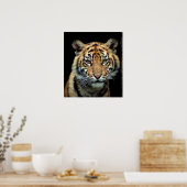 bedreigde tijgerkubus poster (Keuken)