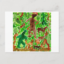 Bedreigingen in het diepe briefkaart