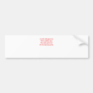 bedriegen bumpersticker
