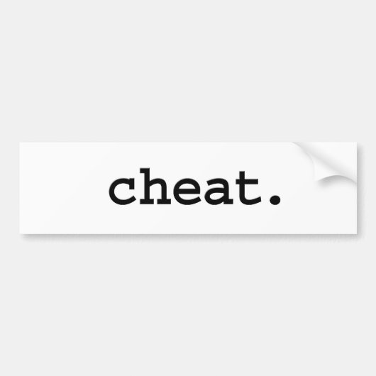 bedriegen. bumpersticker (Voorkant)