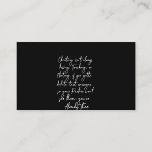 bedriegen is niet altijd een zoende aanraking of f visitekaartje