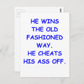 bedrieger briefkaart (Voorkant / Achterkant)