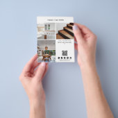 Bedrijf 3 Promotiefoto QR Code Social Media Flyer (Hand)