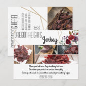 Bedrijf Adverteren Kaart Wit Roses Goud Geomet (Voorkant / Achterkant)