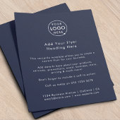 Bedrijf Adverteren | Navy Blue Modern Logo Flyer