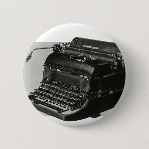 bedrijf, Antiek Kantoor handmatige schrijfmachine Ronde Button 5,7 Cm