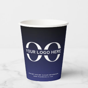 Bedrijf bedrijf Logo Navy Blue Business Corporate Papieren Bekers
