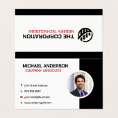 Bedrijf | Bedrijfs professioneel Man Visitekaartjes (Buitenkant ongevouwen)