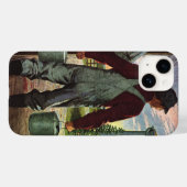  bedrijf, Boerderij met boeren en kippen Case-Mate iPhone Case (Achterkant (horizontaal))