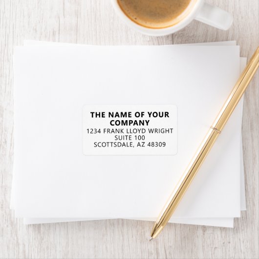 Bedrijf Briefpapier Aangepast Bedrijf Retouradres Etiket (Insitu)