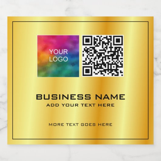 Bedrijf Business Logo QR Code Hier Sjabloon Bier Etiket (Enkel label)