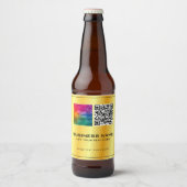Bedrijf Business Logo QR Code Hier Sjabloon Bier Etiket (Voorkant)