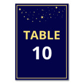 Bedrijf Charity Gala Ball Elegant Goud Blauw Custo Kaart (Achterkant)