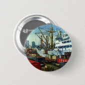 bedrijf, dockvrachttransport ronde button 5,7 cm (Voorkant /achterkant)