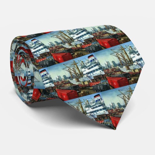 bedrijf, dockvrachttransport stropdas (Opgerold)