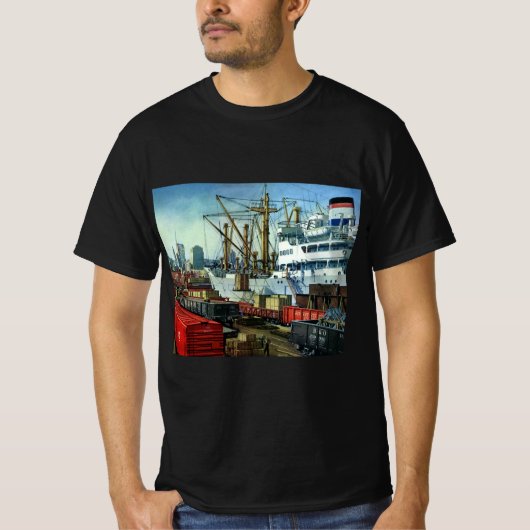 bedrijf, dockvrachttransport t-shirt (Voorkant)