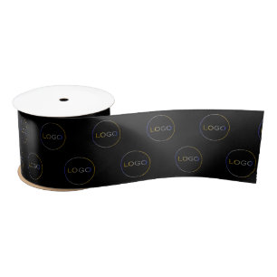 Bedrijf Elegant Custom Eenvoudig Zwart Logo Foto Lint