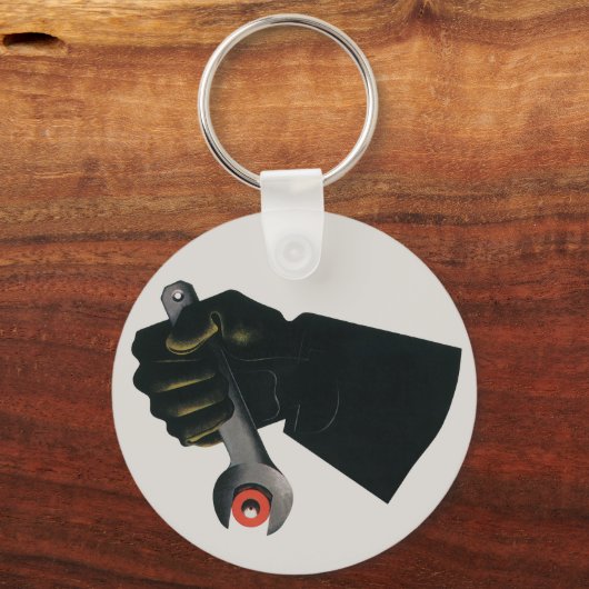 bedrijf, fabrieksmachinist sleutelhanger (Voorkant)