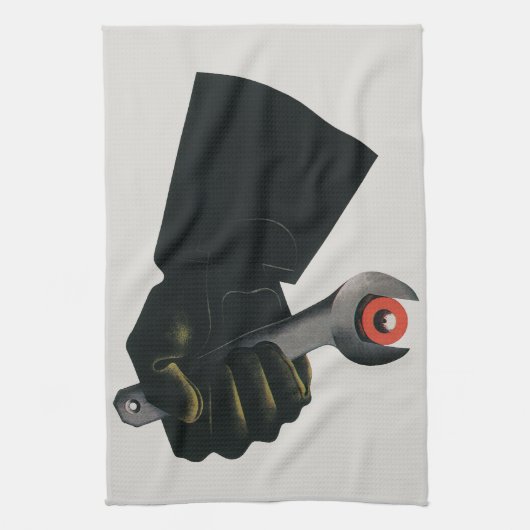 bedrijf, fabrieksmachinist theedoek (Verticaal)