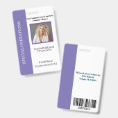 Bedrijf Foto ID badge met Barcode (Voor- en achterkant)