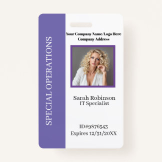 Bedrijf Foto ID badge met Barcode