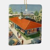 bedrijf, jaren 50 Familie Restaurant Diner Keramisch Ornament (Rechts)