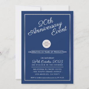 BEDRIJF JUBILEUM moderne business silver navy Kaart