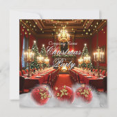 Bedrijf Kerst  Diner Party Kaart (Voorkant)