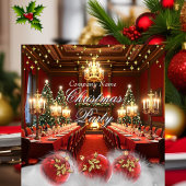 Bedrijf Kerst  Diner Party Kaart