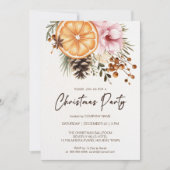 Bedrijf Kerstfeest rustieke botanische Kaart (Voorkant)