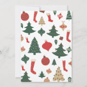 Bedrijf Kerstfeest Schattigee Bomen Sokken Kaart (Achterkant)